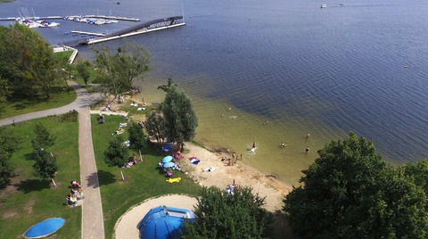 Luftaufnahme Seestrand Senftenberg, Foto: LSB