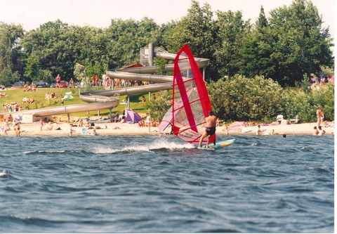 Wasserrutsche am Seestrand Buchwalde, Foto: LSB