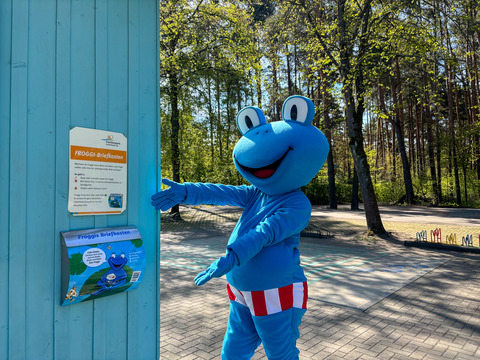 Froggis Briefkasten im Spielgarten, Foto: Julia Kussatz